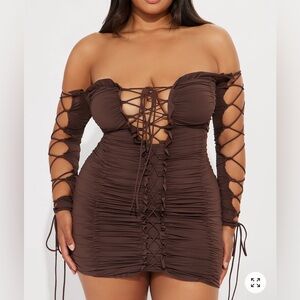 Time to Slay Mini Dress - Chocolate
1X